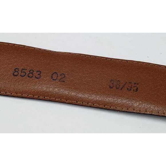 Men's Warehouse Italian Black Leather Belt Size 38/95 - Picture 4 of 5